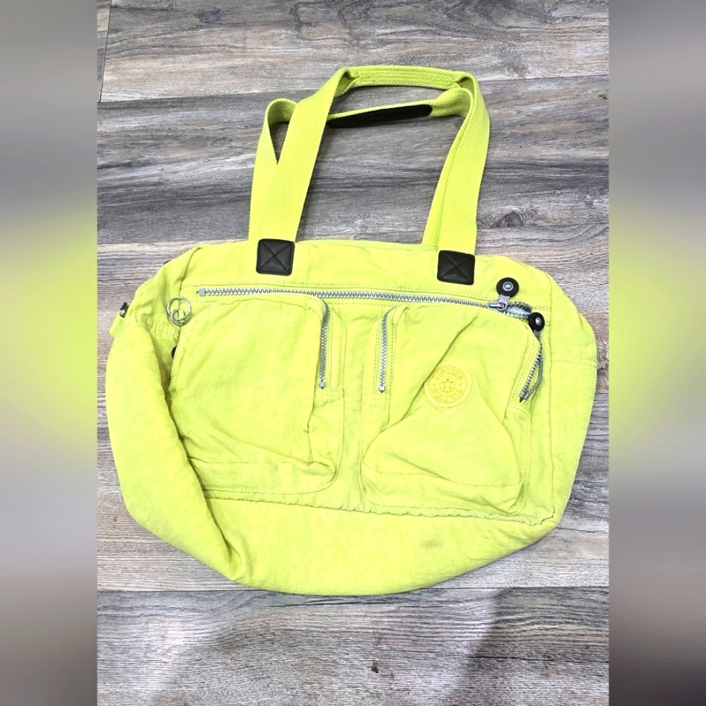 Kipling Noelle Tote Bag Dazzle Moss Green Medium Size Bag